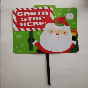 산타 Christams 휴일 장식 플라스틱 야외 마당 로그인 광고 서명